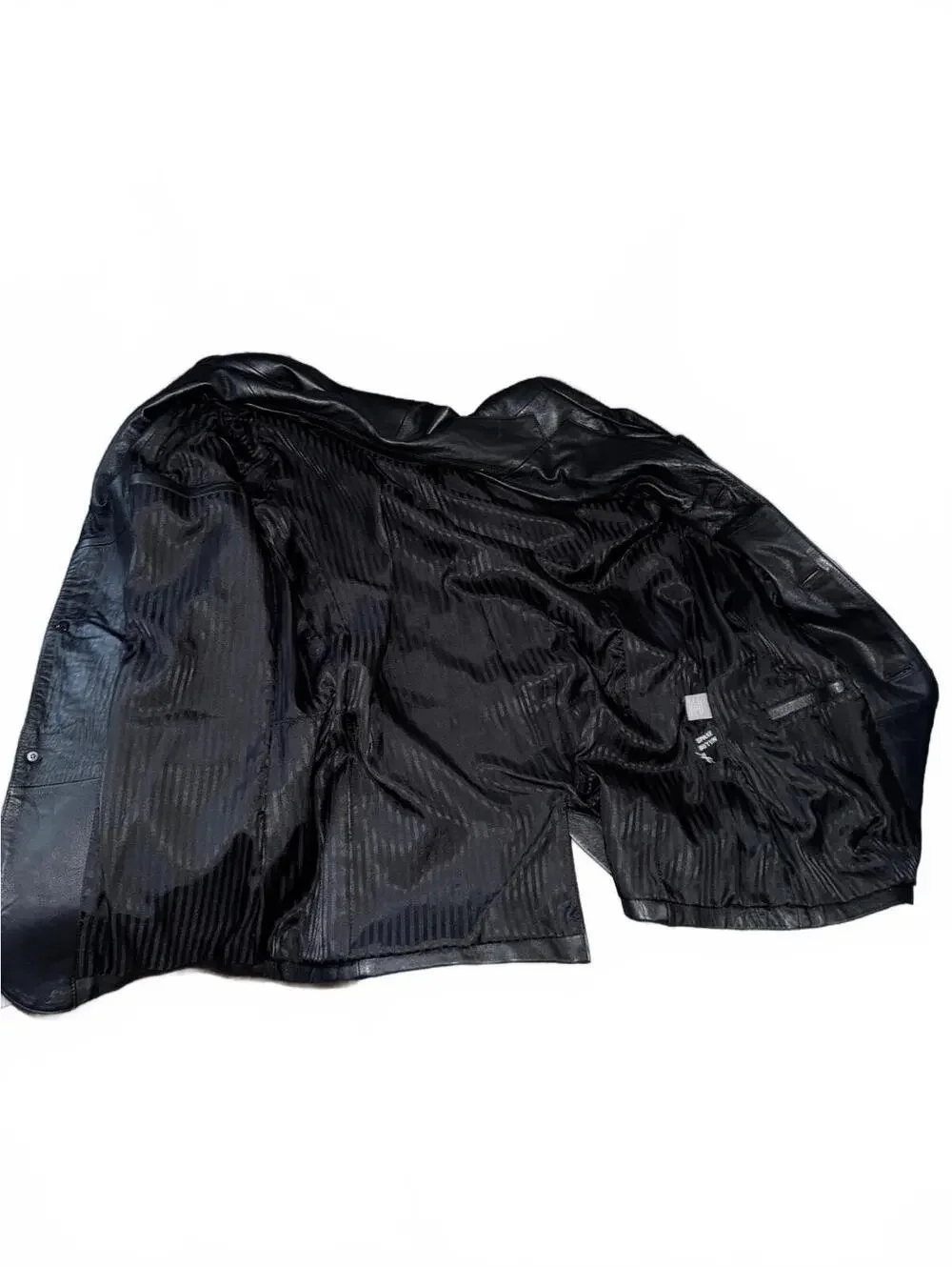 apt. 9 Men's Black Leather Blazer Jacket Size 42L